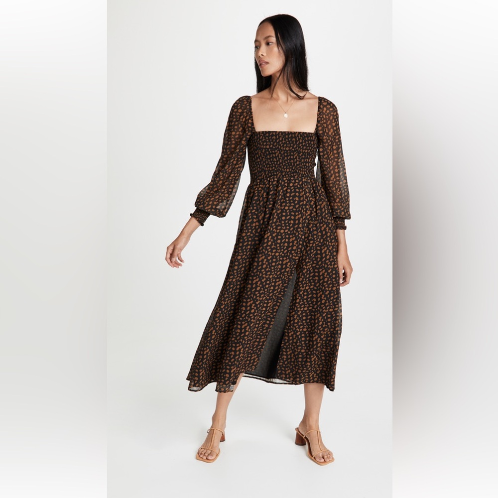 o.p.t Classic Smocked Maxi Dress